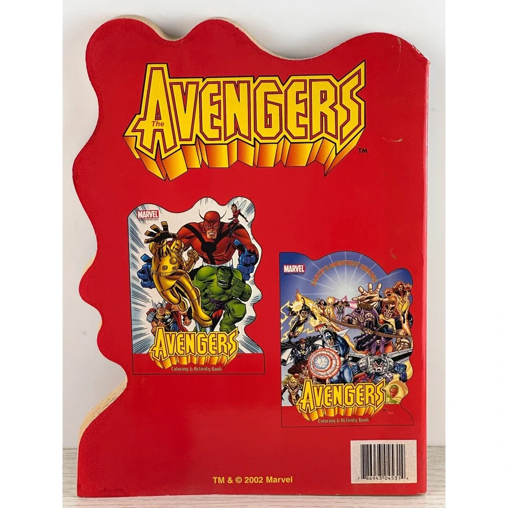 Marvel Avengers Coloring‎ Activity Book 2002 Paradise Press Kids Uncolored